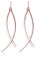 SLUYNZ 925 Sterling Silber Tropfen Ohrringe Hängend für Damen Mädchen Flat Bar Ohrringe Ohrhänger (C-Roségold)