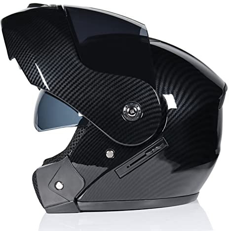 Helme Modularer Unisex Motorradhelm mit Sonnenblende, Vollvisierhelm, Doppel Sonnenblende, Klapphelm für Herren, überdachter Offroad Helm, DOT/ECE-zertifizierung,#24,M