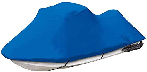 Motorbootabdeckung, Universal Jetski AbdeckungAus Wasserdichtem Oxford-Gewebe 210D Jet Ski Cover für 420 * 300cm das Boot,Blau,136 to 145