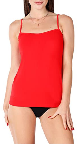 Bellivalini Damen Unterhemd aus Viskose BLV50-218 (Rot, M)
