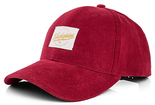 Blackskies® Crimson Baseball Cap | Herren Damen Schirm Premium Snapback Trucker Mütze Kappe Basecap Kappe Weinrot