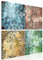 murando - Wandbilder Mandala 80x80 cm 4 Teilig je 40x40 Vlies Leinwandbild Kunstdruck modern Wanbilder XXL Wanddekoration Design Wand Bild - Abstrakt Orientalich Boho Ornament bunt