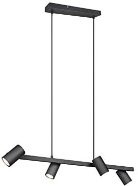 Trio Leuchten Pendelleuchte Marley 302400432, Metall Schwarz matt, exkl. 4x GU10