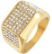 Ring Edelstahl Unisex Daumen, Männee Ringe Ring Men Gold Gold Iced Out Ring mit Zirkonia Zirconia Ring Größe 60 (19.1)