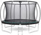 Salta Cosmos - Trampolin mit Sicherheitsnetz und Leiter - ⌀251/305/366/427cm - Rund - Schwarz (⌀ 366 cm, Max 120 KG)