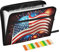 Fächermappe mit USA-Flagge und Feuerwerk, schwarz, 13 Fächer, A4-Papier, Dokumenten-Organizer, Ordner mit Reißverschluss, für Büro, Lehrer, Studenten, Bibliothek, Krankenschwester, Geschenke