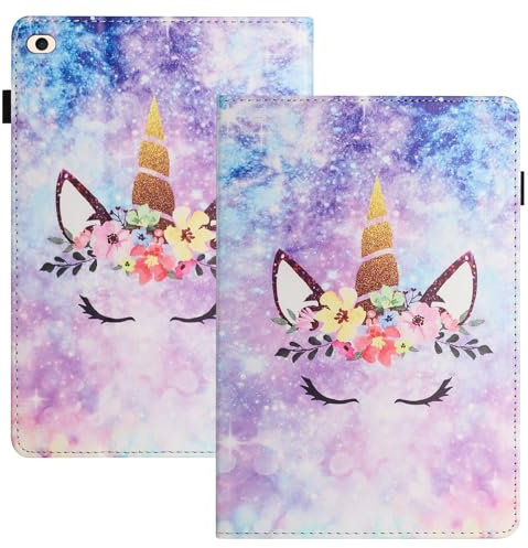 LSPCASA Funda para iPad Mini 1/2/3/4/5 PU+TPU Funda iPad Mini Funda iPad Mini 2 Activación/Suspensión Automática Funda iPad Mini 4 Funda iPad Mini 5 Unicornio