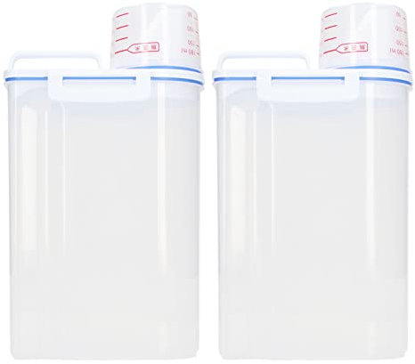 Rice Storage Container, Rice Airtight Dry Food Storage Dispenser, Crystal Clear Large Food Container Rice Holder Bin