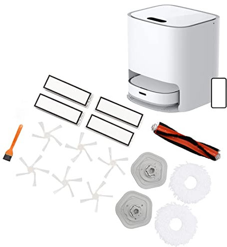 18 Pack Replacement Parts Accessories Sweeping Robot Accessories Set for Dreame Bot W10 W10 Pro Sweeper Brushes Filters Bracket Mop White Flat Comb Kit