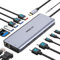 Dockingstation USB C Docking Station Dual Monitor, Dock USB C 14 in 1 auf Dual HDMI und VGA, Ethernet RJ45, 100 W PD, USB 3.1/3.0/2.0, SD/TF und Audio, USB C Hub für MacBook HP Lenovo Dell