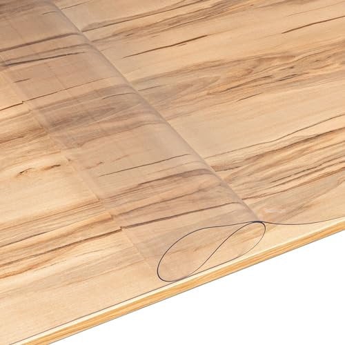 ANRO Protector de mesa transparente para mesa, 1,5 mm, 120 x 70 cm