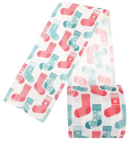 HEMOTON Weihnachten Toilettenpapier Socken Muster Toilettenpapier Für Weihnachten Badezimmer Dekor Spaß Party Neuheit Geschenke