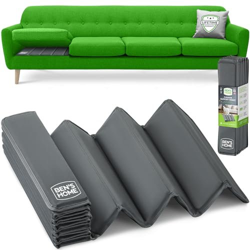 BEN'SHOME® Premium Couchkissen-Unterstützung für schlaffe Sitze, strapazierfähige, rutschfeste Sofa-Unterstützung aus Holz, 172,7 - 205,7 x 58,9 cm, verstellbare verstärkte Bretter, Couchkissen-Ersatz