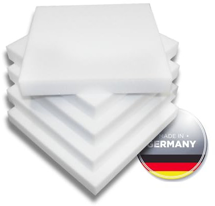 saarschaum Polster Schaumstoff für Sitzkissen • Komfortschaum • Zuschnitt 100 x 50 x 3 cm • RG 35/55
