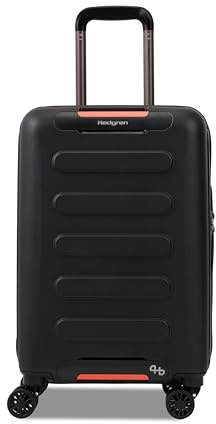 Hedgren Grip S Unisex Cabin Trolley 55 cm – 4-Rollen Hartschalenkoffer mit TSA-Schloss, 42 L | Schwarz
