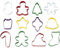 Wilton Ausstechformen Weihnachten Set/12 - Ausstecher Set, Plätzchen Ausstecher, Cookie Cutter zum Ausstechen von Plätzchen, Keksen, Fondant