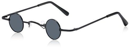 NYGGTYK 1 Stück Kleine Rahmenbrille, Retro-Sonnenbrille, Damenbrille, Runde Rahmenbrille, Metallbrille, Hip-Hop-Sonnenbrille, Modische Sonnenbrille, Geeignet Für Geburtstage, Partys, Cosplay