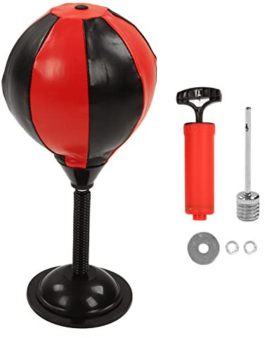 Stress Buster Desktop Punching Bag 20cm Focus Boxsack mit Saugnapf, Mini Tischiboxsack Stressabbauball Geschenke für Kinder und Erwachsene