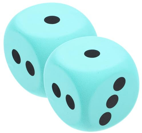 GARVALON 2 Stück Große Schaumstoffwürfel Mehrseitige Würfel Platzwertwürfel Riesige Spielwürfel Spielwürfel Werkzeug Party Spielzubehör Spielwürfel Requisiten Tragbare Würfel