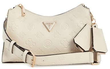 GUESS Cresidia Top Zip Shoulder Bag Bone