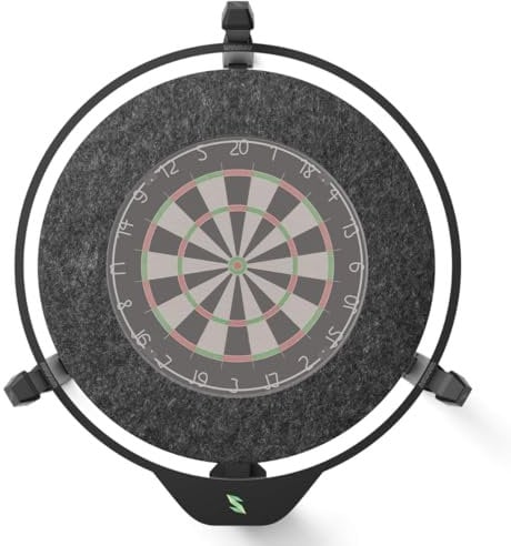 Winsport Scolia Home 2 Set mit Beleuchtung inkl. Ultimo Surround grau, automatisches Zählsystem für Dartscheibe, Autoscoring für Dartboard mit Onlinefunktion, Digital Dart Scorer, Spielstandanzeige