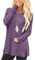 Jescakoo Damen Pullover Herbst Rundhals Langarmshirt Leichtes Oversize Sweatshirt Elegant Winter Strickpullover Graulila XXL