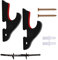 Sword Wall Mount, 2Pcs Lightsaber Wall M ount Sword Holder Hook Wall Mount Samurai Sword Hanger Display Holder Adjustable for Katana Wakizashi Tanto Genji Sword Weapon Rack(1 Tier Padded)