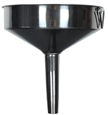 CTCOIJRN Big Stainless Steel Funnel Kitchen Oil Liquid Metal Funnel with Detachable Filter Wide Mouth Funnel for Canning Kitchen Tools(30cm)