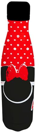 Disney Minnie Mouse Botella Reutilizable, Diseño Acero Inoxidable Botella Termica Botella de Agua para Niñas, Botella de Viaje, Capacidad 500 ml
