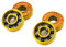 FRAOMHFW 4 stücke 608 2RS Hybrid Schwarz Keramik Kugellager 8 * 22 * 7mm Siliziumnitrid Rollschuh Skateboard Rad goldene Longboard Lager