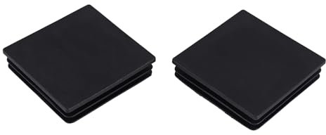Diheohg 100Mm x 100 Mm Kunststoff Gerippt Quadratische Endkappen Abdeckrohr Einsätze 2 STK