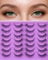 Cateye Lashes Strip Faux Cils-3D Wispy Fox Eye Lashes 14 Paris False Eyelashes Natural Look D Curl Soft And Reusable 15mm by Obeyalash (HX1-5)