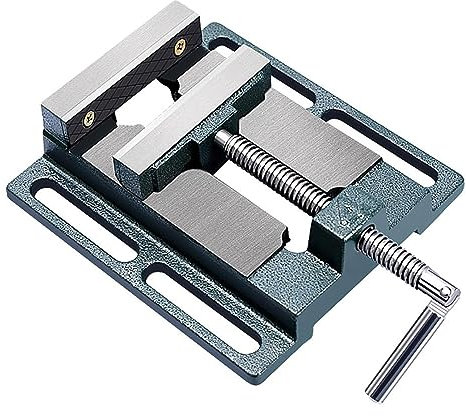 Drill Press Vice,Bench Portable Clamp Vice, Industrial Drill Press Vice with 4 Mounting Bolts, Cast Iron Bench Clamp(2.5inch)