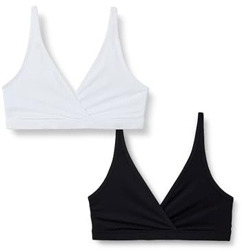 Amazon Essentials Reggiseno per Allattamento in Microfibra Effetto Pesca Donna, Confezione da 2
