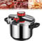 Autocuiseur haute pression avec soupape d'échappement et verrouillage de sécurité, réglage de la pression à 3 vitesses, convient pour induction, cuisinière à gaz et four électrique (12 L)