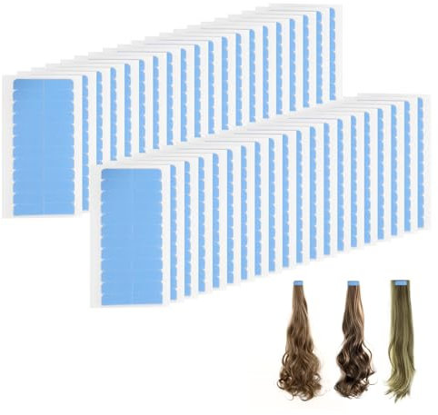480 Stück Tape Extensions Kleber, Tapes Klebestreifen Extensions Tape Kleber Extensions Extra Stark Tape Extensions Echthaar for Echthaar Extensions Hair Weft (Blau)