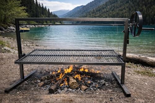 Grill Santa Maria in Stile Argentino in Ferro - Dimensioni: 100 x 50 cm (40 x 20 pollici) Cod 1 (Santa Maria Grill (Solo griglia))