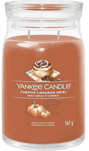 Yankee Candle, Großes Glas Signatire Pumpkin Cinnamon Swirl