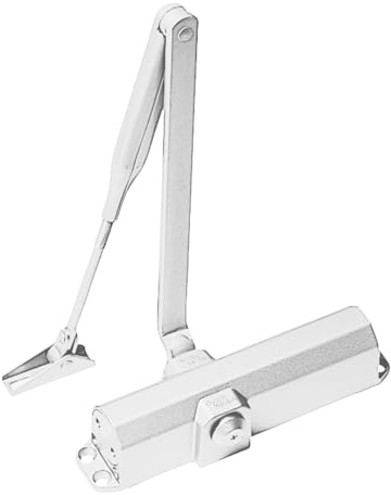 Porte Italiane, Chiudiporta Automatico N-100 TS Compakt, Porte fino a 100 kg, 2 Velocità di Chiusura, per Porte Residenziali, Commerciali e Tagliafuoco, Norma ISO 9001, Montaggio Facile, Bianco