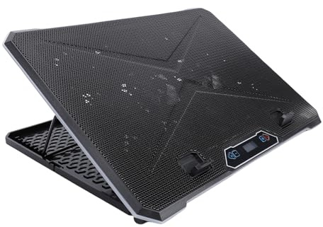 Yanmis Laptop-Kühlpad, Gaming-Laptop-Kühler mit 10 Turbo-Lüftern, 5 Einstellbaren Geschwindigkeiten, RGB-Lichtleiste, 10 Modi für 12–19 Zoll Laptops, Tablets, Smartphones (14 Fans)