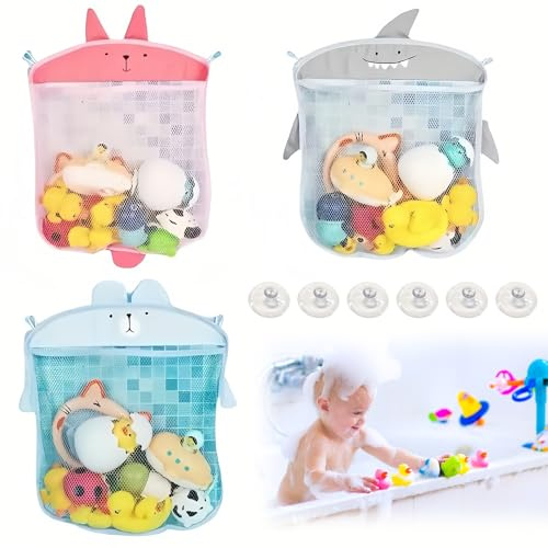 Dermalyx Red De Almacenamiento para Juguetes De Baño, Organizador De Juguetes para La Bañera, Bolsa De Guardado para Baño, Red para Guardar Juguetes En La Bañera