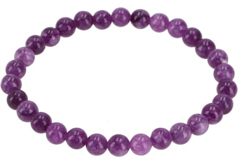 GURU SHOP Mala Armband, Handmala, buddhistischer Schmuck, 6 mm | Unisex, natürliche Perlen, elastisches Band, spirituelle Energie, stilvolles Accessoire