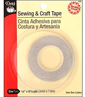 Dritz 400 Sewing & Craft Tape , 1/8-Inch x 8-1/3-Yard , White
