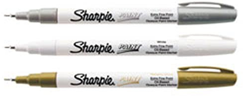 Sharpie - Paint Marker, Oil Base, Permanent, Extra-Fine Point, White, Sold as 1 Each