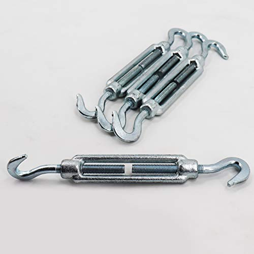 Aquagart Seilspanner 30 Stück Spannbereich 88mm I Spannschloss 2 Hakenausführung I Spannschraube aus verzinktem Stahl rostfrei I Drahtspanner für Wildzaun192-280mm lang