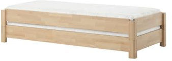 DICO 2er Stapelbett Massivholz mit Rollrost Größe 90x200 cm 06 Buche geölt