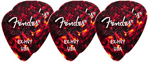 351 Shape Tortoise Shell Extra Heavy Picks 6 Pack: Plectrum
