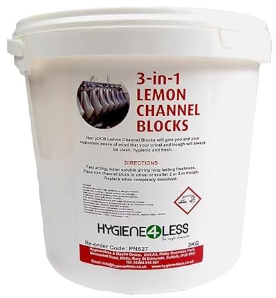 Hygiene4less Urinal Blocks For maintaining Urinal systems 3 kg Bucket approx 145 Blocks