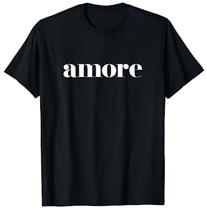Modern Italy Pride Apparel - Damen - Frauen - Halbarm - T-Shirt - Schwarz - S - Klassisch - Amore