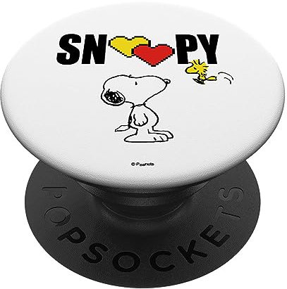 PopSockets Peanuts Valentine Snoopy Liebe PopSockets PopGrip: Ausziehbarer Sockel und Griff für Handys/Tablets mit Tauschbarem Top